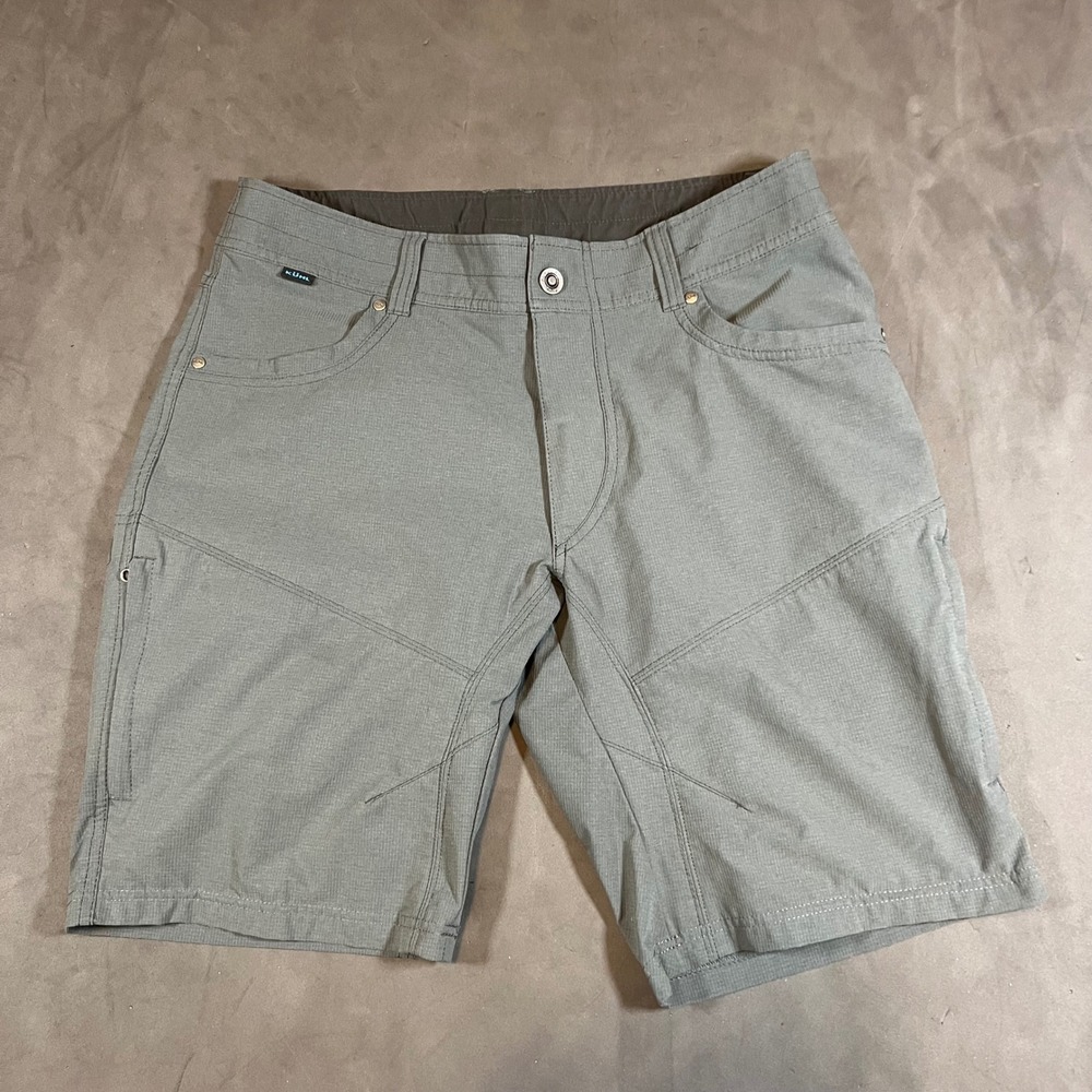 KUHL Silencr Kargo Shorts Mens 34 Gray Hiking Outdoor 5230 Performance Ripstop
